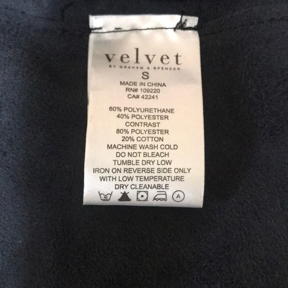 Velvet by Graham & Spencer Black Faux Leather Jacket Small Moto Biker Zip Pocket - Picture 7 of 8